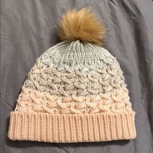 Mountain Warehouse Tan Knit Beanie with Pom Pom